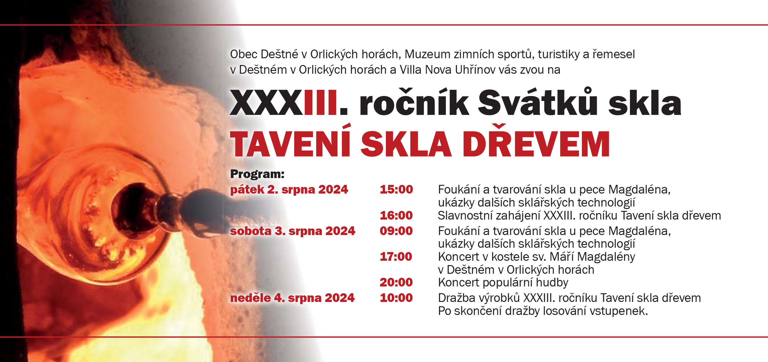 tavení skla dřevem 2024